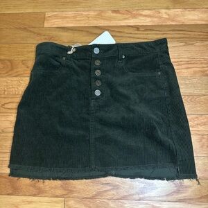 NWT Indigo Rein Mid Rise Corduroy Mini Skirt Brown Size 9